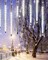 Cool White 20 Tubes Meteor Shower Icicle Lights 480 LED Raindrop Lights with Timer Function Cascading Falling Rain Light for Holiday Party Christmas Decorations